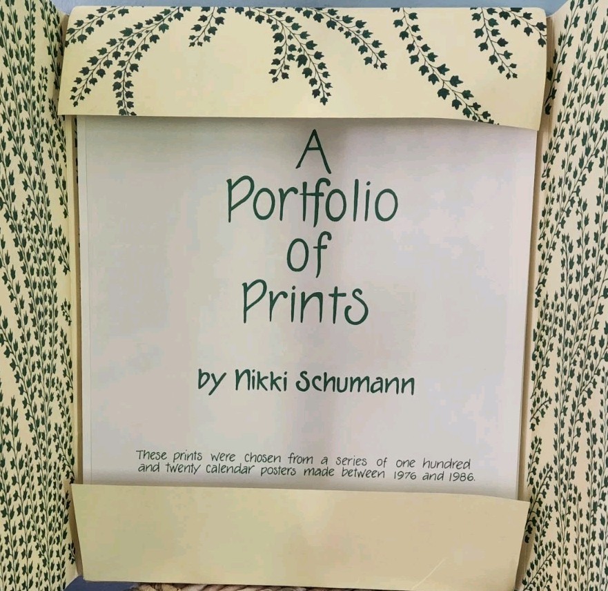 Vtg Nikki Schumann Poster Print Portfolio 1986 20 Prints Folk Art 14