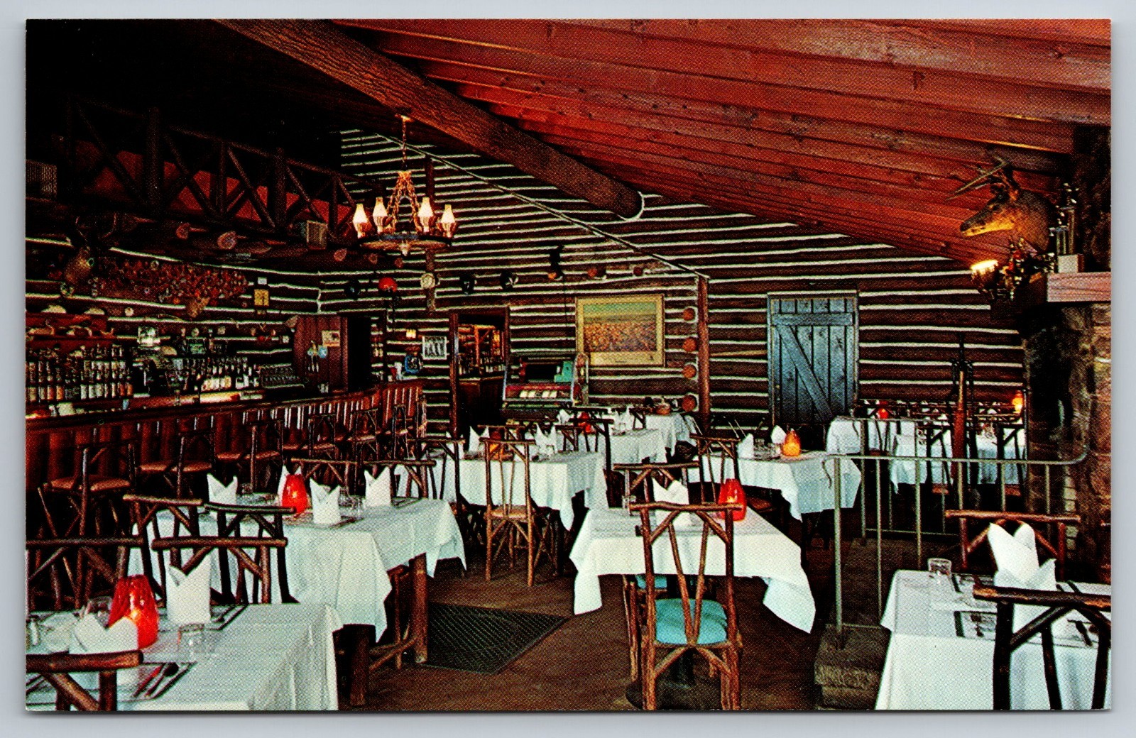 Manahawkin NJ Clayton\'s Log Cabin Route 72 Garden State Parkway 1963 Postcard Manahawkin NJ Clayton\'s Log Cabin Route 72 Garden State Parkway 1963 Postcard