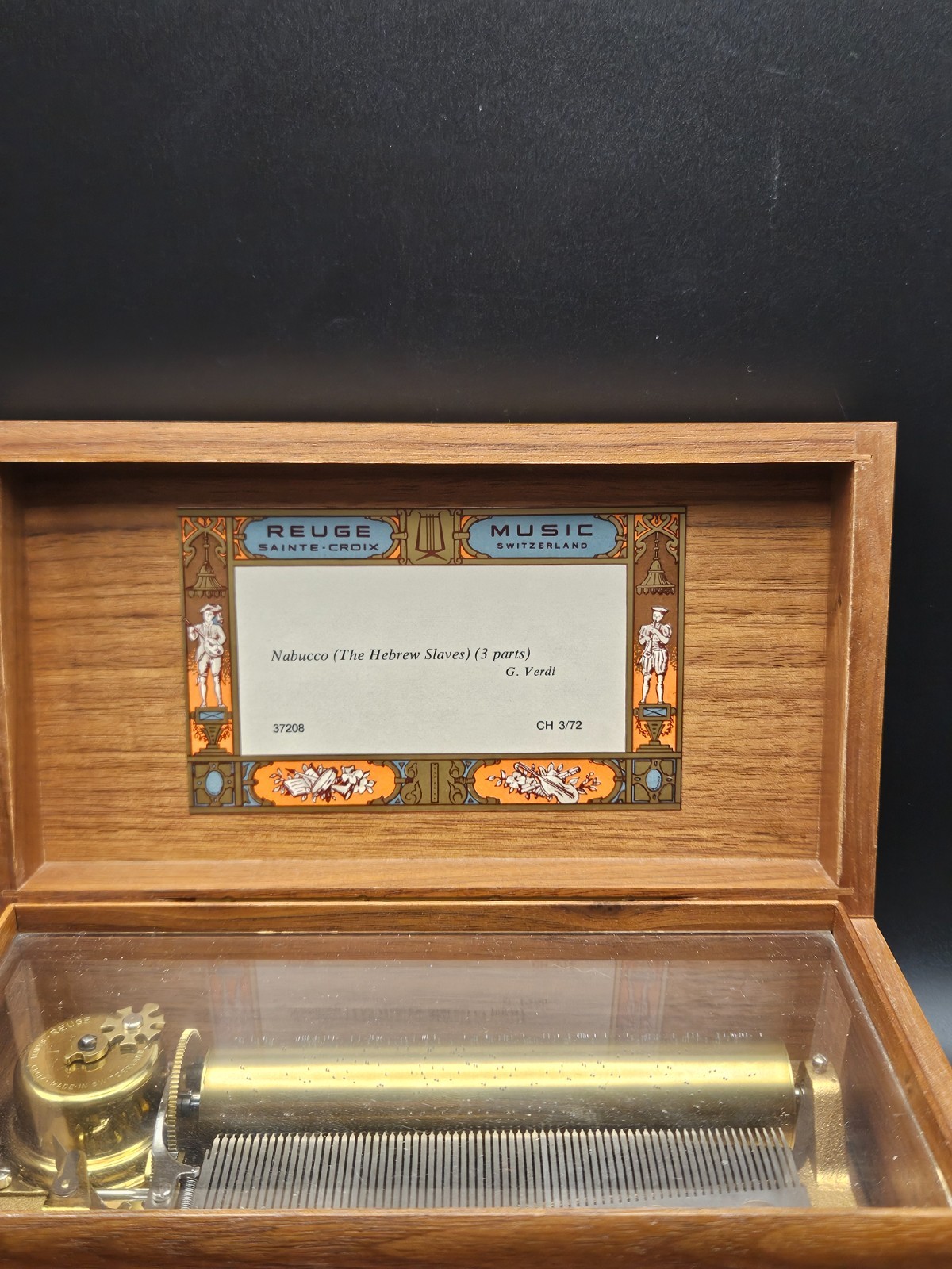 Vintage Swiss Reuge Sainte-Croix 72-Note Music Box - Verdi's Nabucco (CH 3/72)