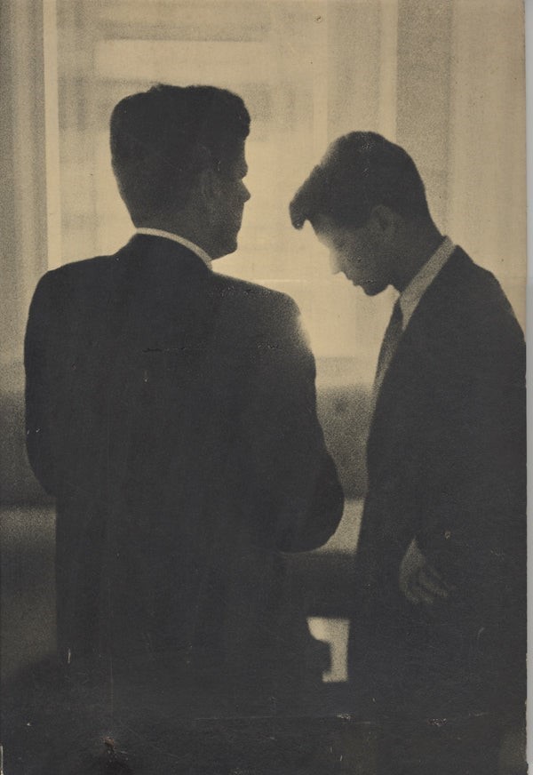 President John F. Kennedy RFK The Brothers 1960 Stamped Jacques Lowe 12x18 Photo