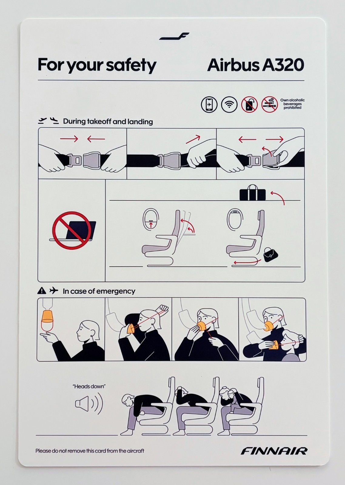 FINNAIR Airbus A320 Airline Safety Card Instructions Airline Collectible FINNAIR Airbus A320 Airline Safety Card Instructions Airline Collectible