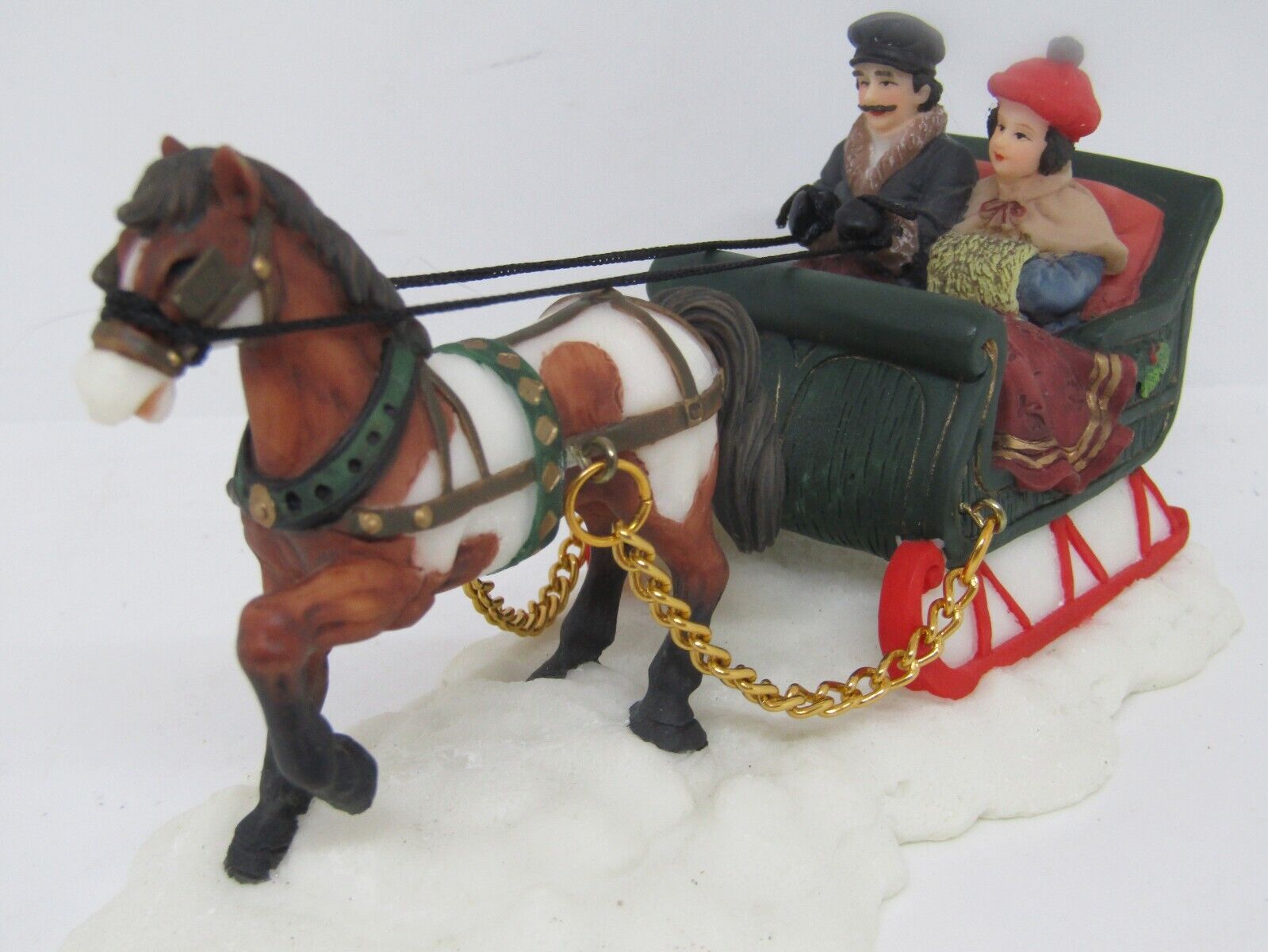 Santa's Workbench, Resin Horse and Carriage Figurine.