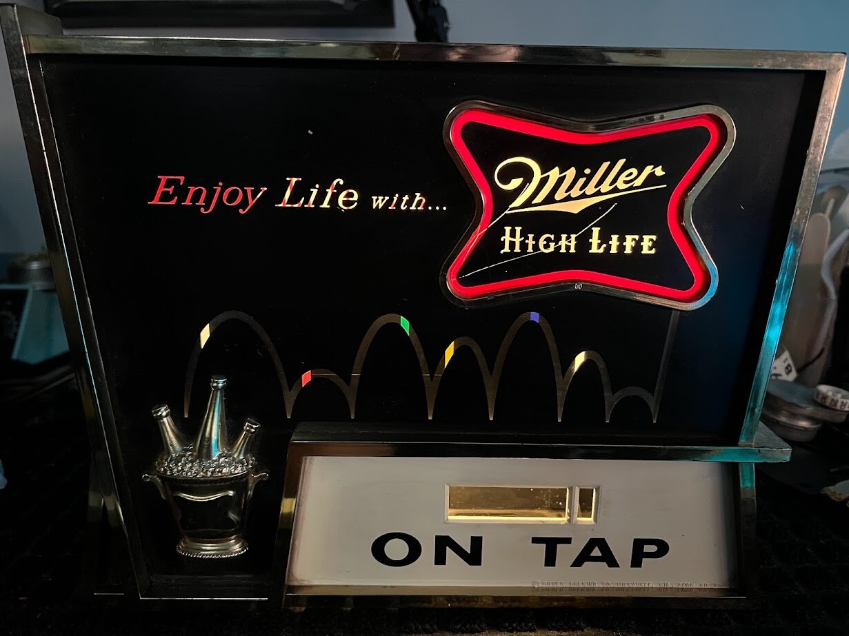Miller High Life Bouncing Ball motion beer sign replacement reel scroll artwork