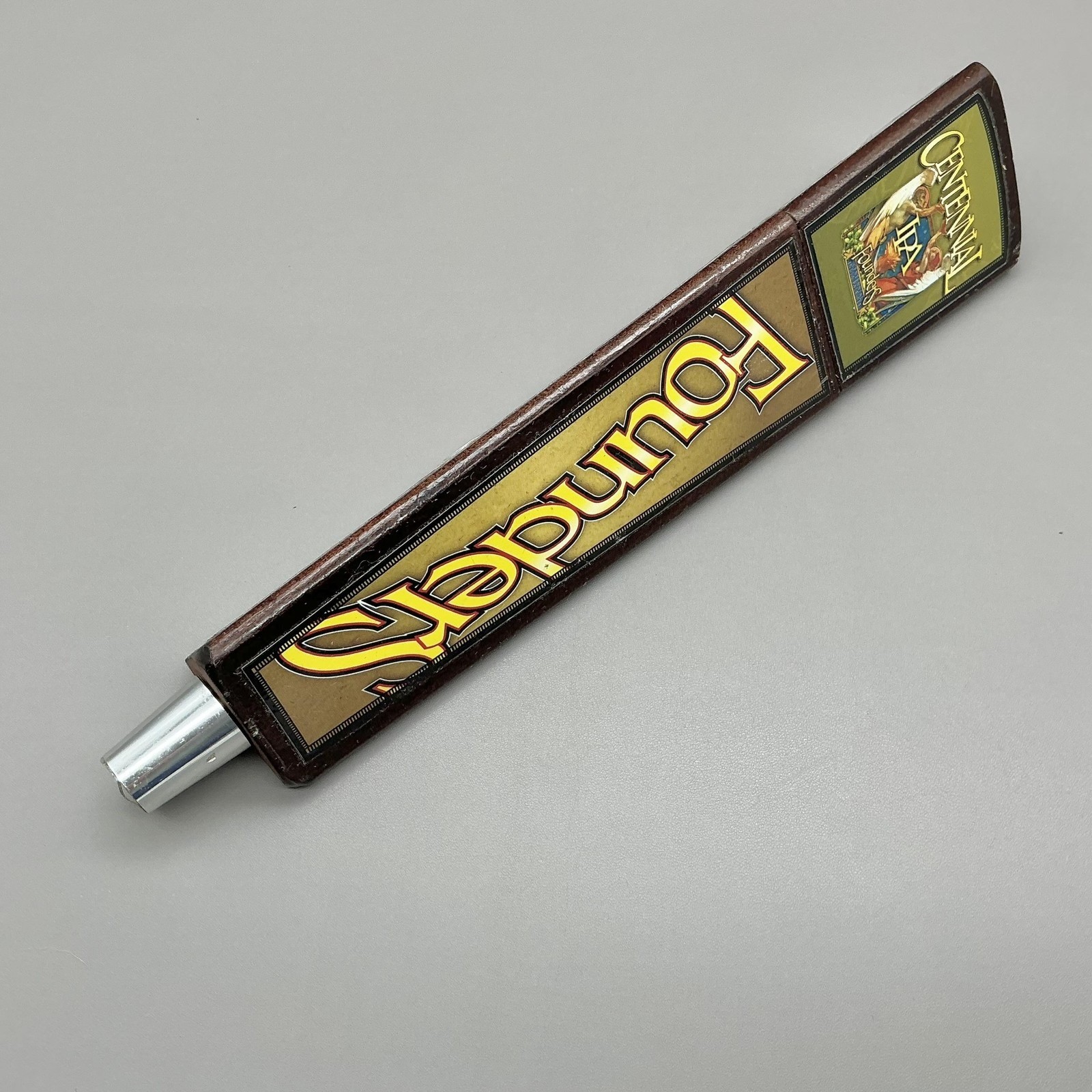 Founders Centennial IPA Beer Tap Handle Wood 3 Sided Michigan Breweriana 11\