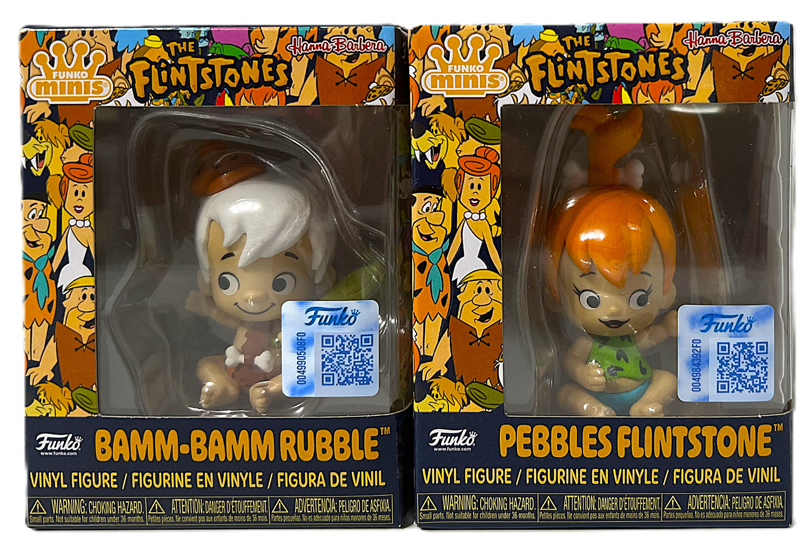 Lot of 2 Funko Minis The Flintstones PEBBLES & BAMM-BAMM 2.5\