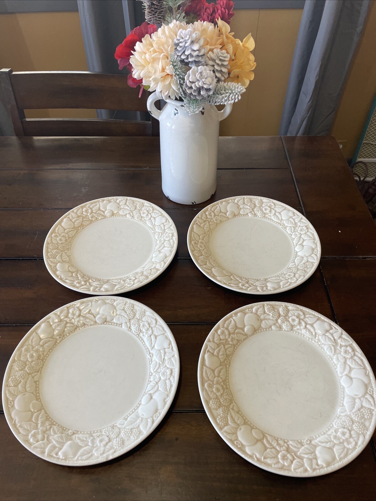 Metlox Poppytrail Vernon Ware Fruit & Berries Plates Vintage 10 1/2”