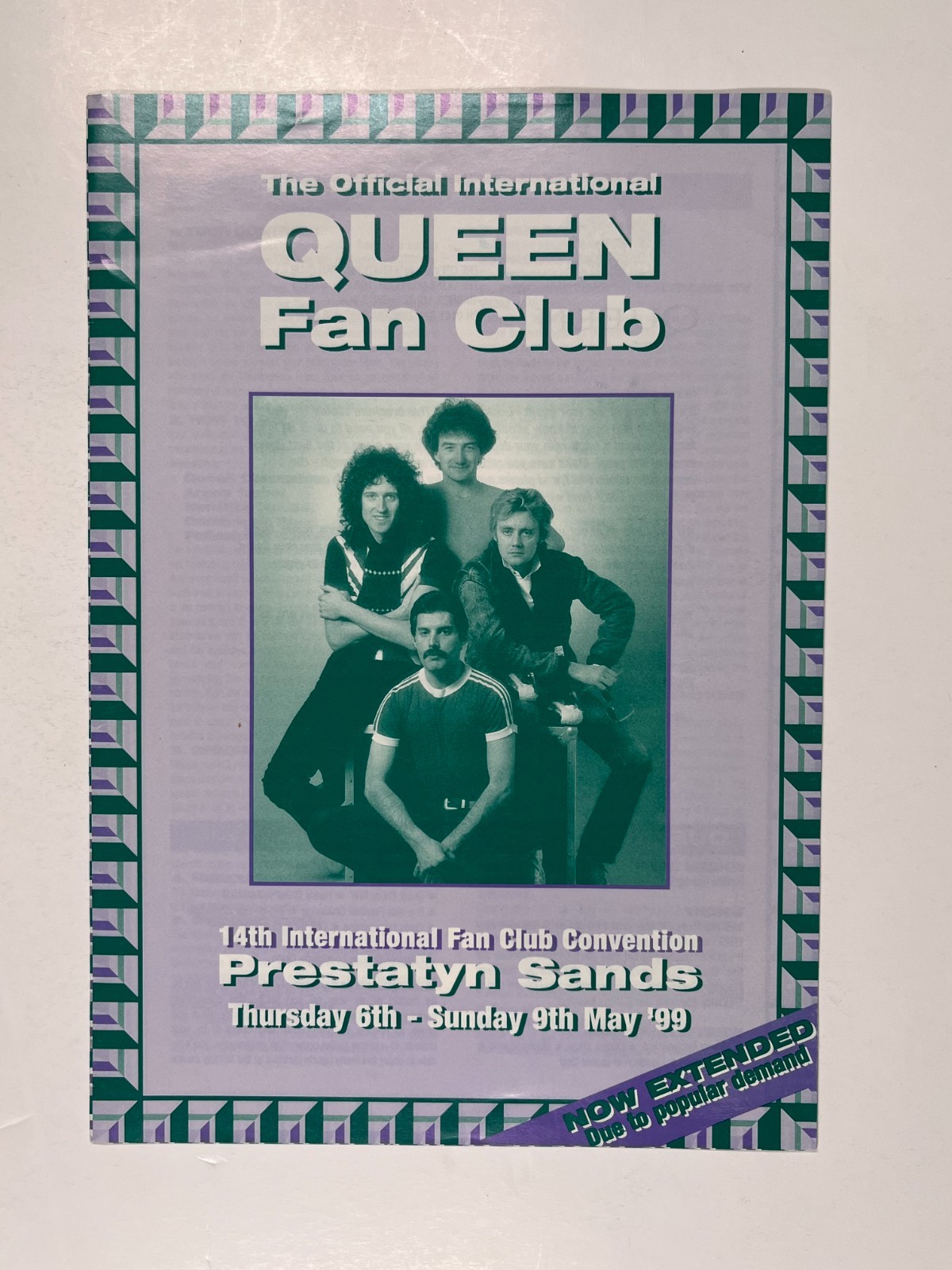 Queen Fan Club Flyer 14th International Convention Original Prestatyn May 1999