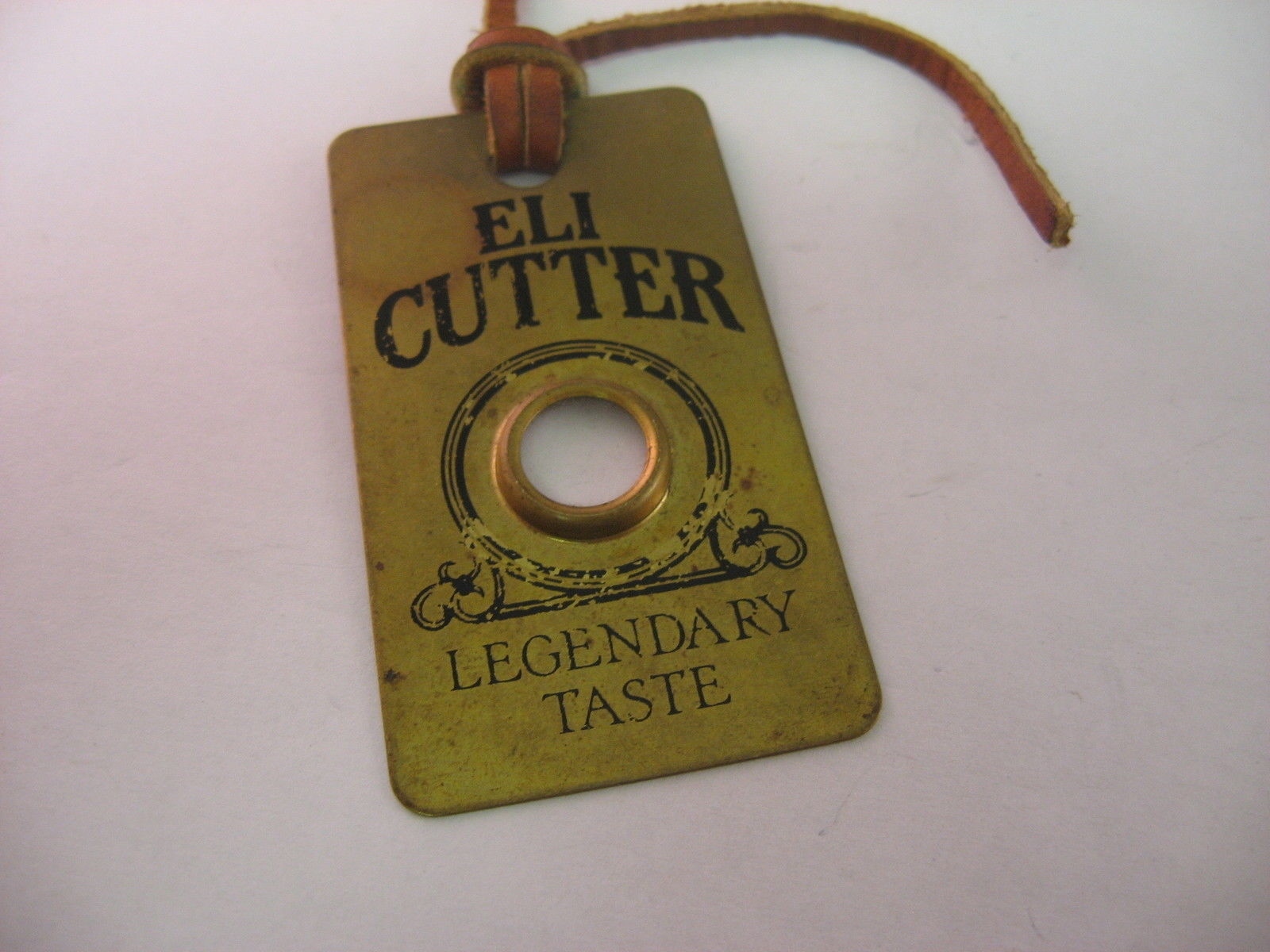 Vintage Eli Cutter Bourbon Whiskey Promo Brass Cigar Cutter Tag Fob Legendary