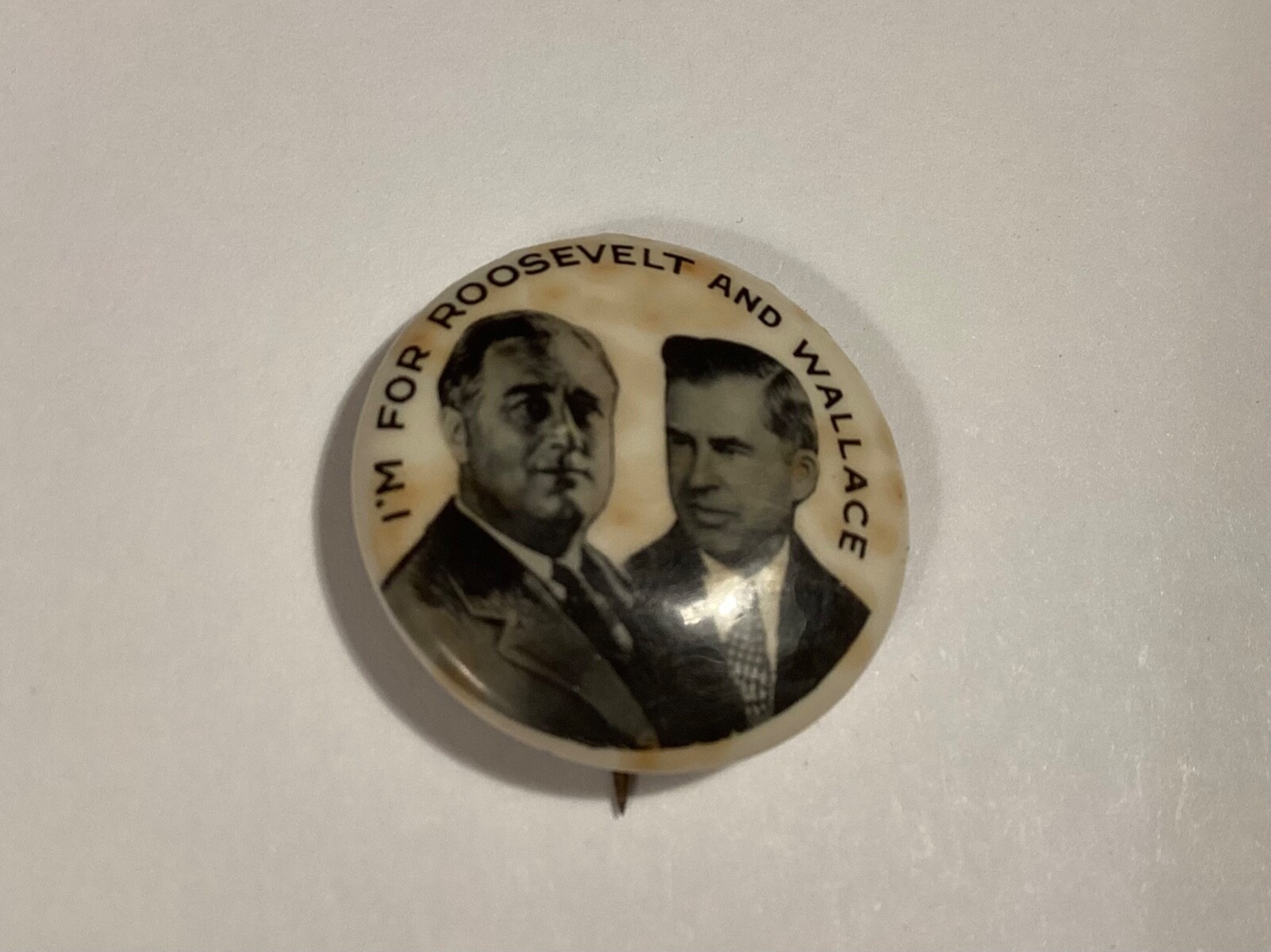 1940 Roosevelt Wallace Presidential Campaign 7/8” Button FDR-15