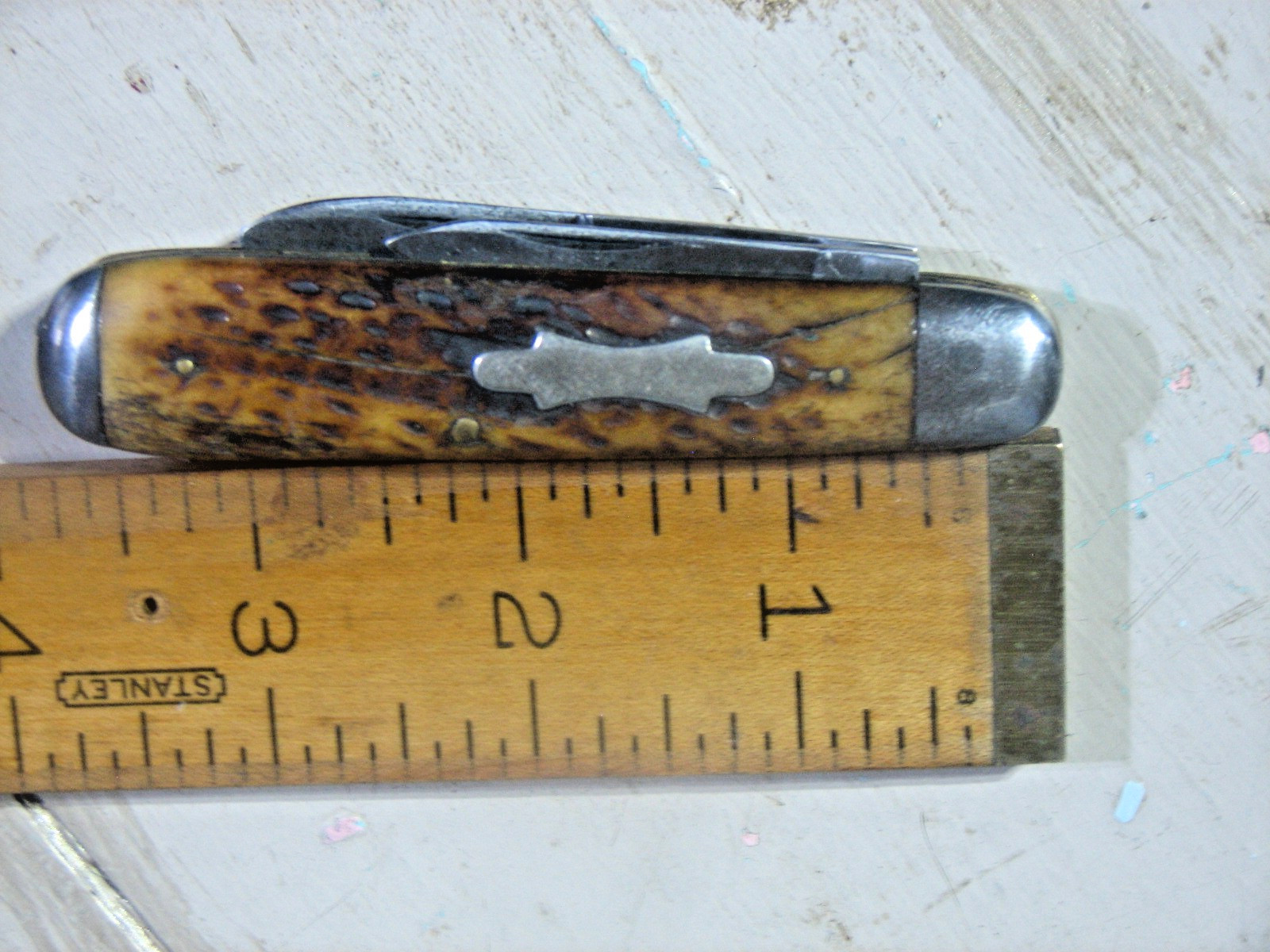 Vtg Re-Stamped FFC Bone Pocket Knife USA Vtg Re-Stamped FFC Bone Pocket Knife USA