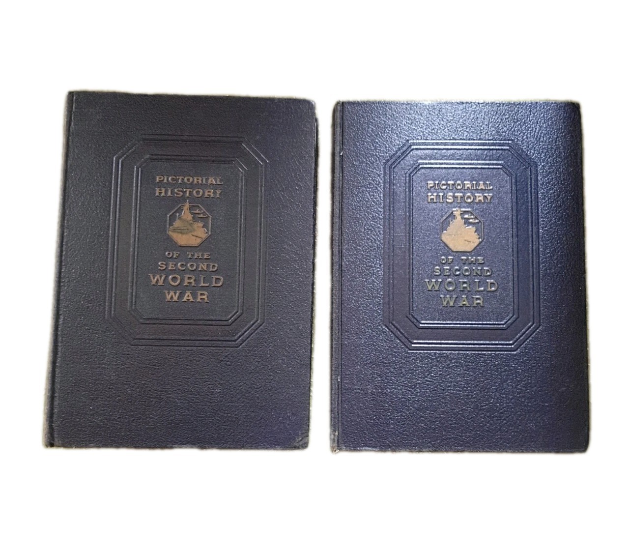 History of WWII Vol 1 & 2 Hardcover WM H Wise & Co Inc Pictorial 1944 Militaria 