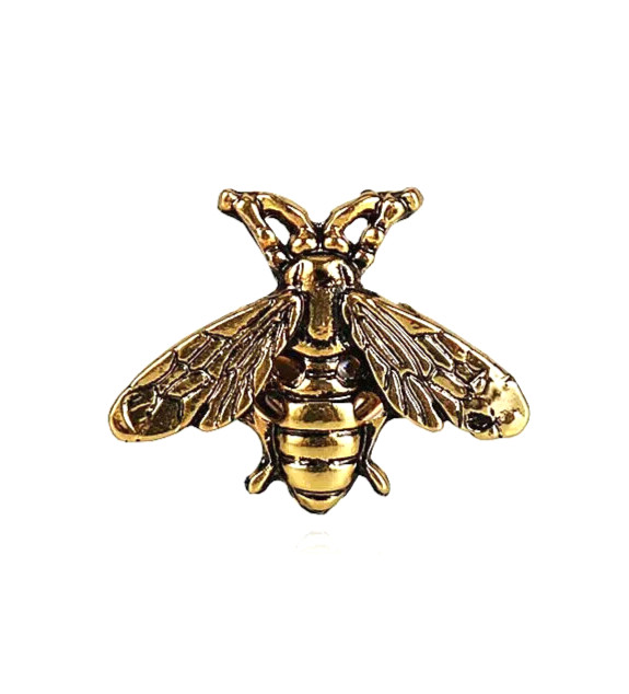 A Golden Worker Bee Metal Lapel Pin Badge (25mm) - New
