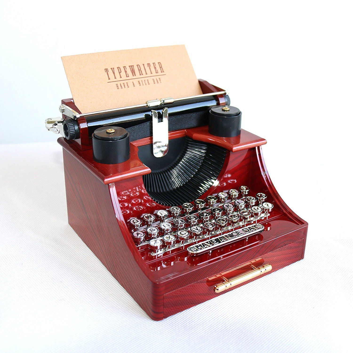 Typewriter Music Box Wind up music  for Home/Office/Study Room Decoration