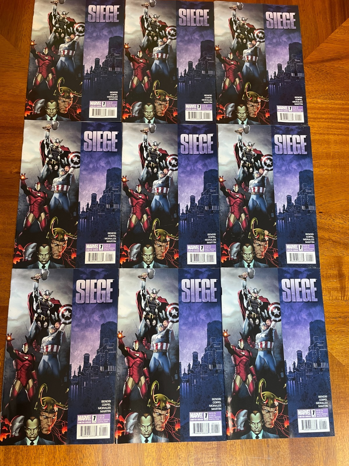 LOT OF 9  Siege #1  MARVEL Comics 2010