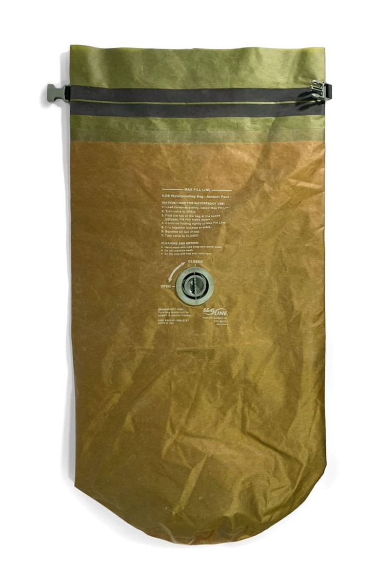 USMC SEAL LINE 56L COYOTE WATERPROOF LINER DRY BAG ILBE PACK SEALINE FILBE USGI