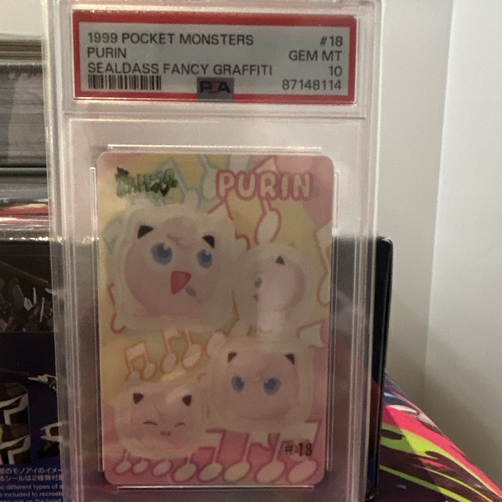 Sealdass 1999 Pokémon Purin #18 Sealdass Fancy Graffiti PSA 10 Graded