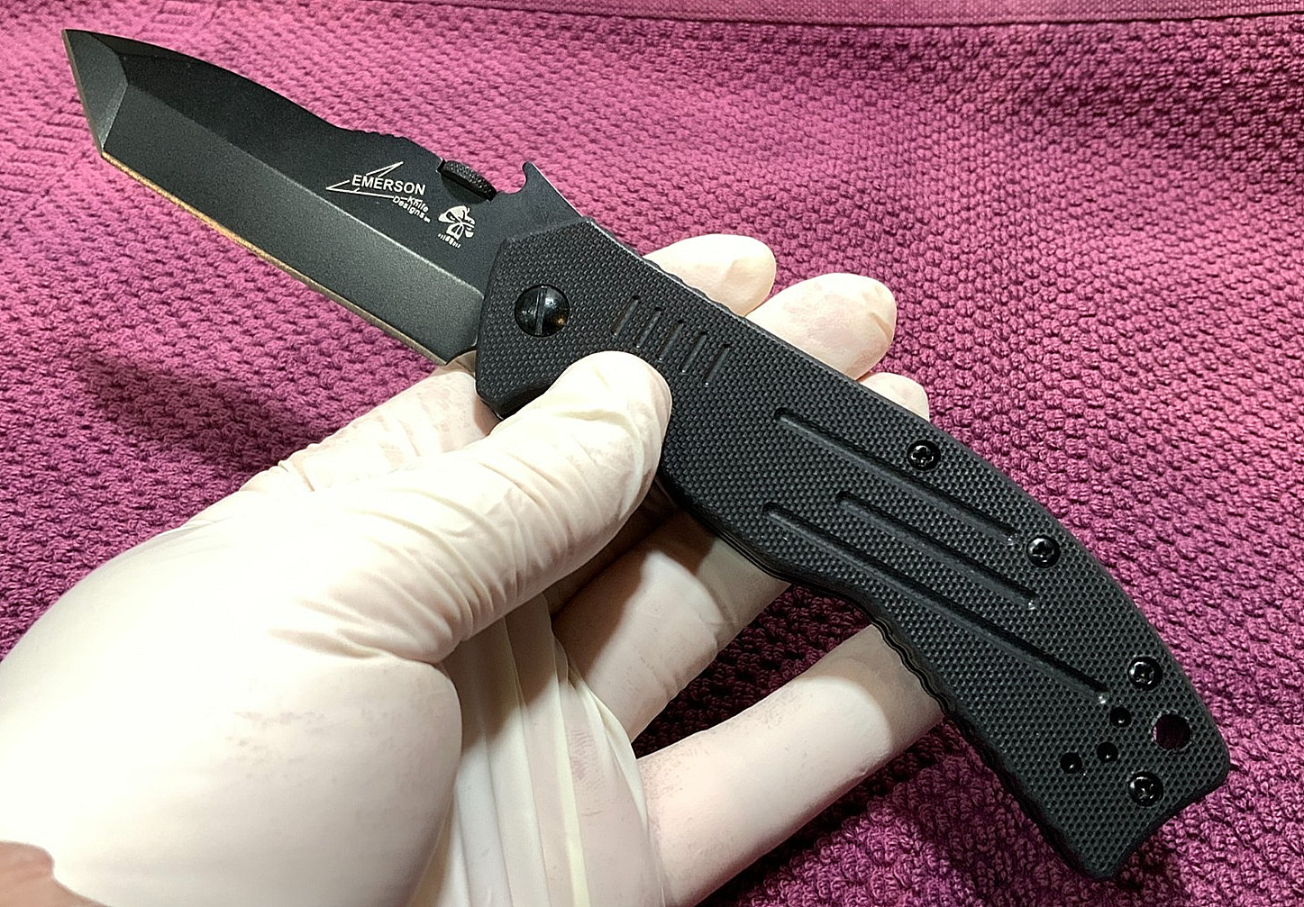 CQC-8K KS6044TBLK  Textured Black Grip, Tanto, Sharp Blade From Kershaw-Emerson