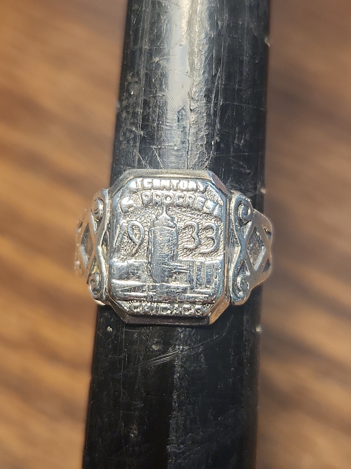 1933 Chicago Century of Progress Sterling Souvenir Ring