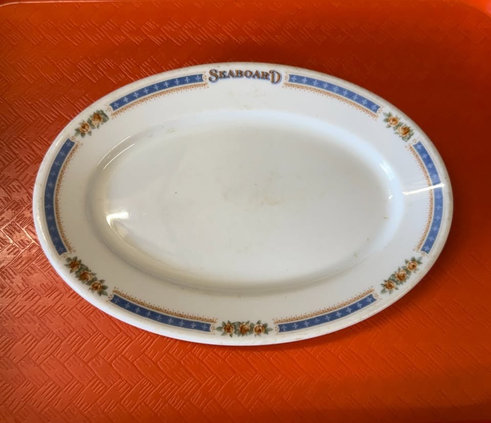 1926 Seaboard Air Line Railroad Palm Beach Oval Plate Platter OPCo Syracuse RARE