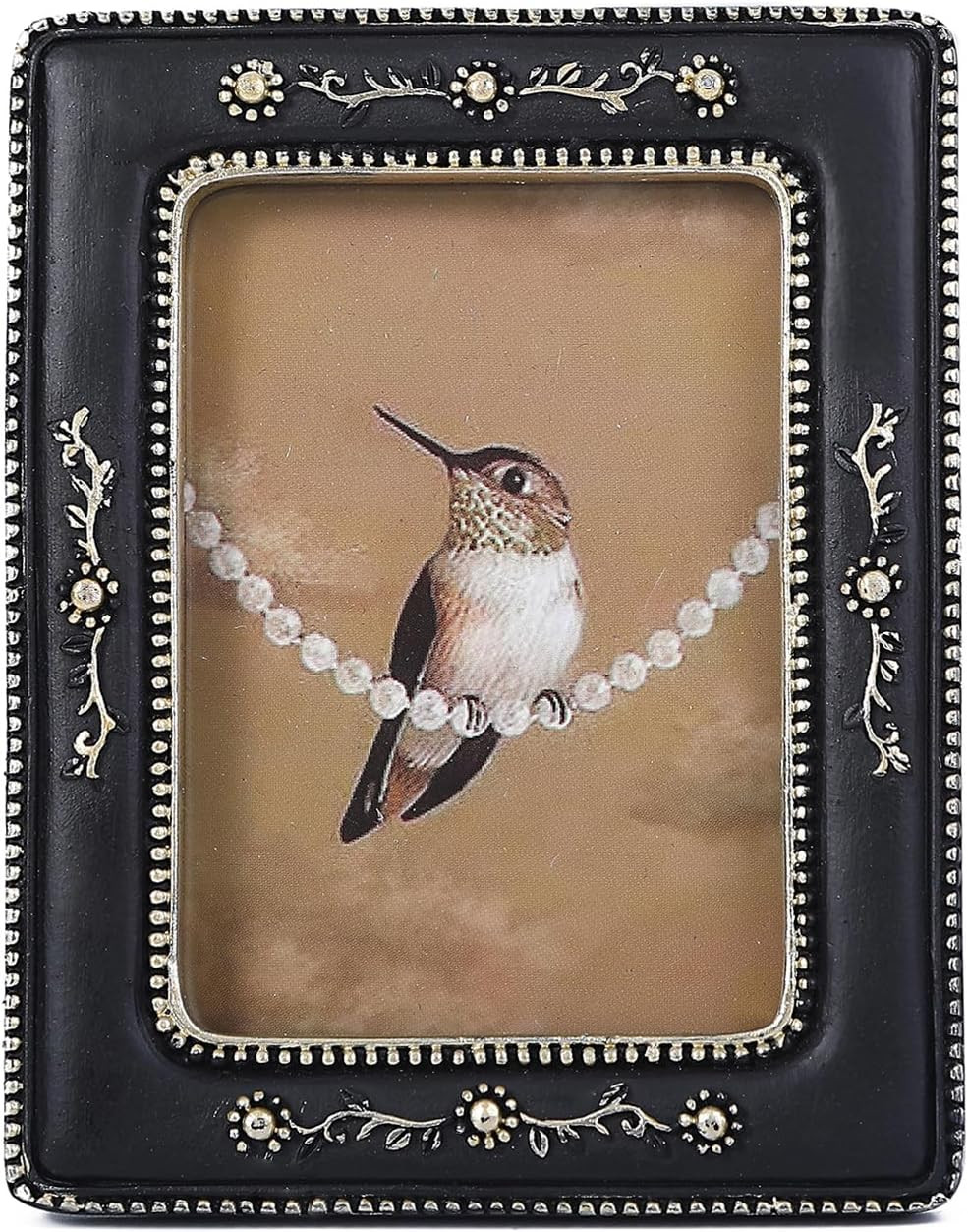 Small Vintage Picture Frames 2.5X3.5 Antique Mini Black Picture Frame