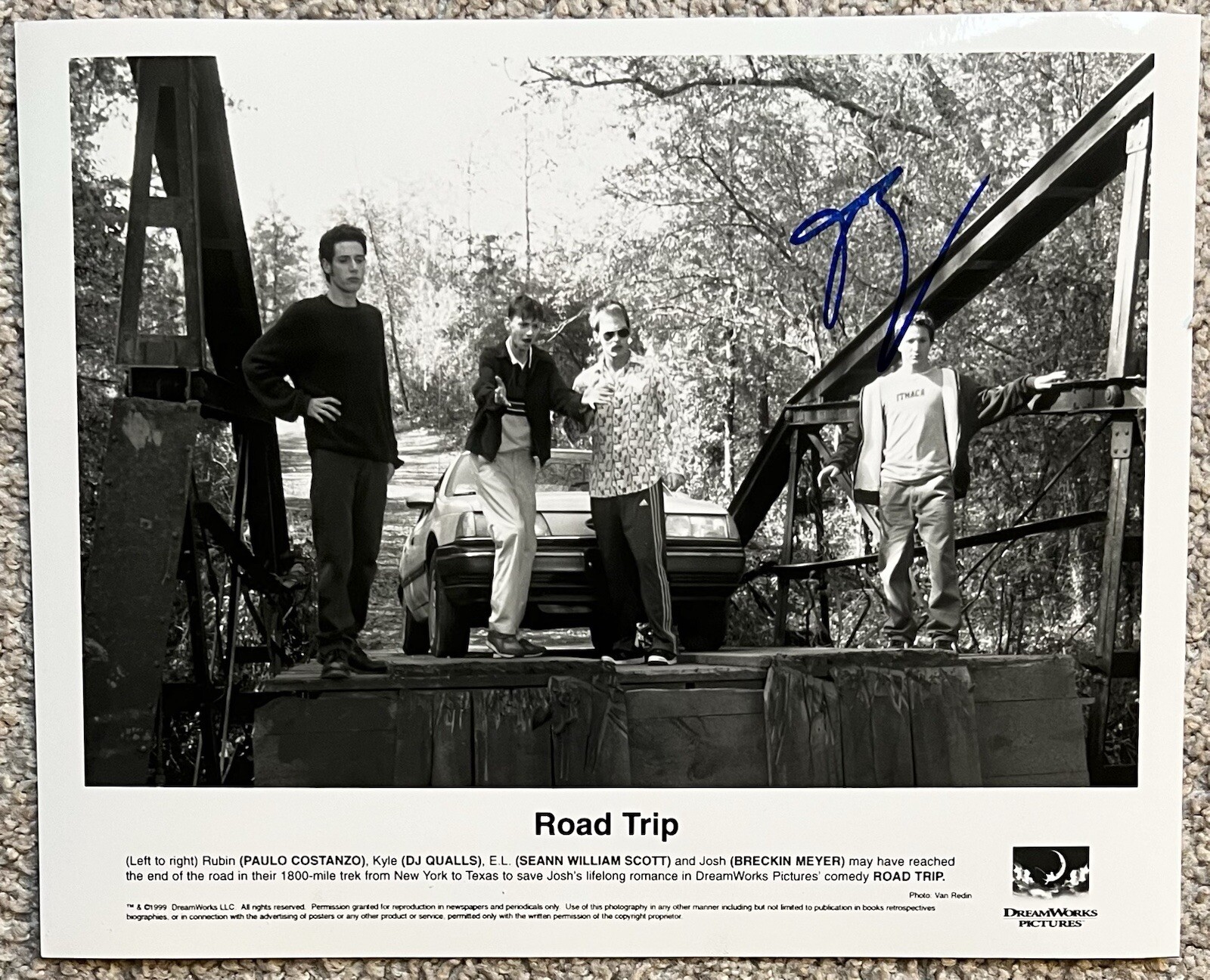 Breckin Meyer Signed In Person 8x10 RARE Promo Press Photo - Road Trip