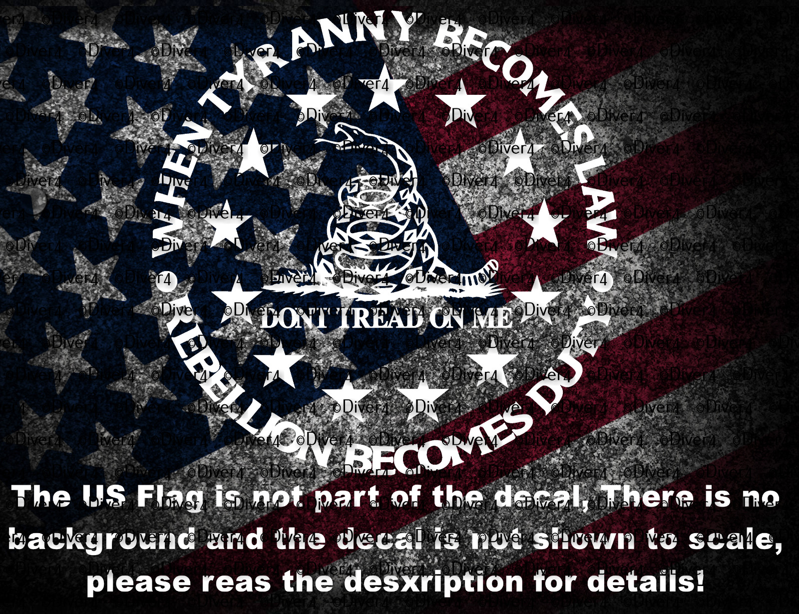 When Tyranny Becomes Law Rebellion Becomes Duty Gadsden Don\'t Tread On Me Decal