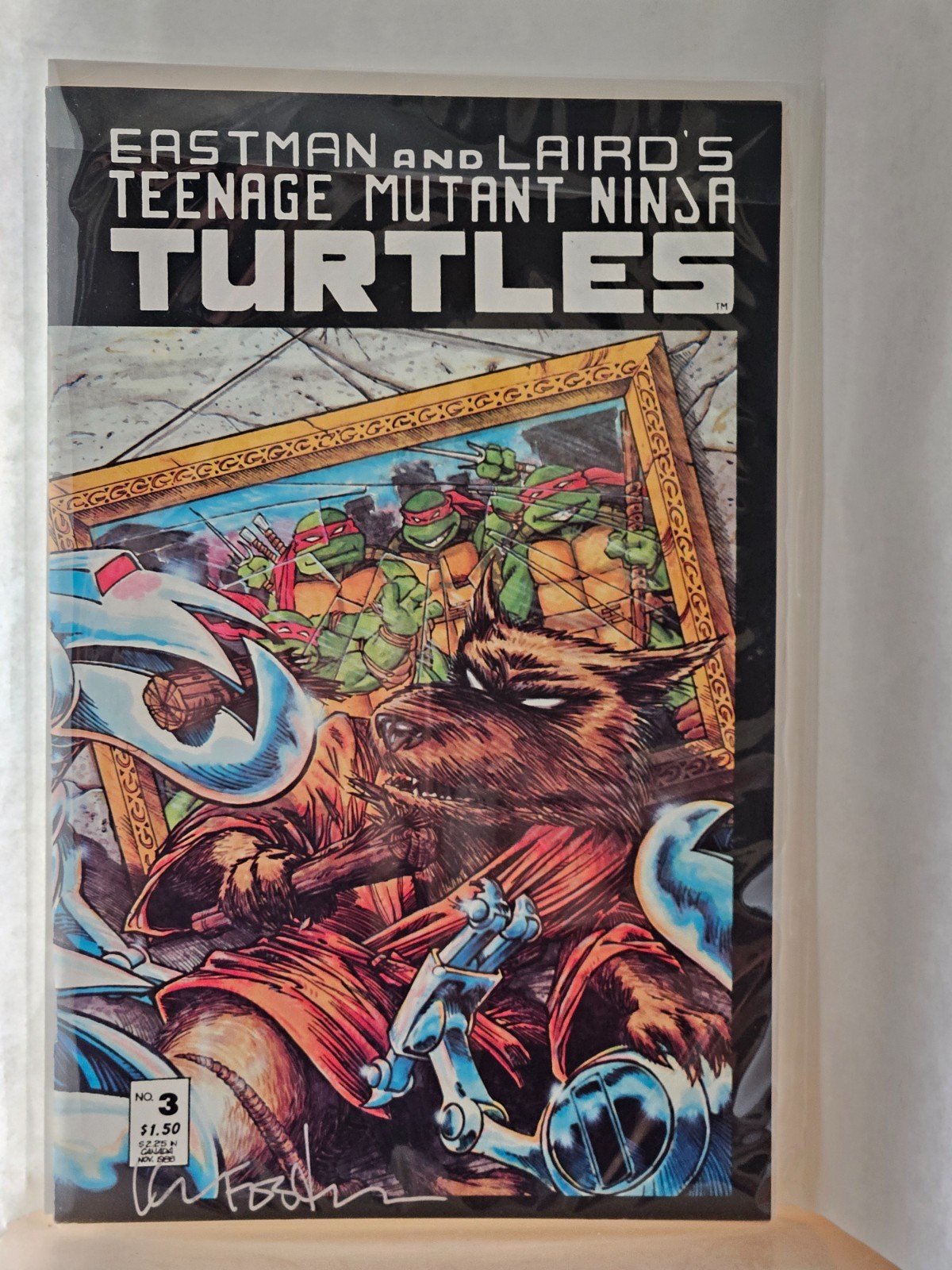 VINTAGE #3 EASTMAN AND LAIRD'S SIGNED COMIC BOOK SEALED NEVER OPENED