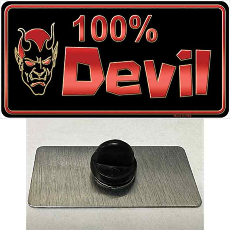 100% Devil Novelty Metal Hat Pin 1.5\
