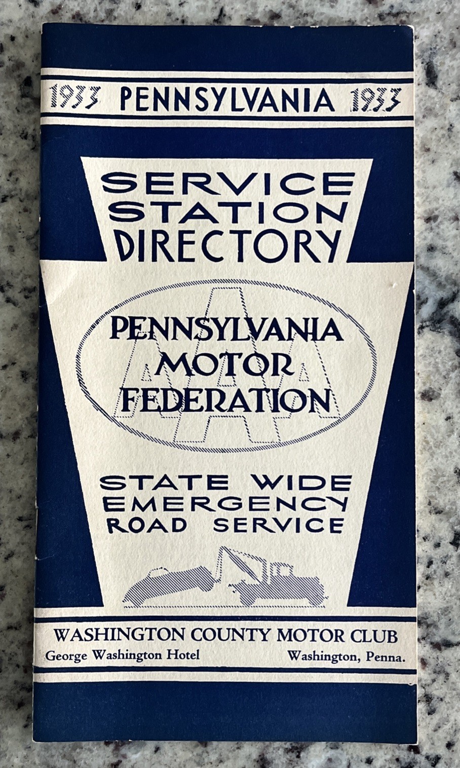 Vintage 1933 PA Motor Fed Service Gas Station Directory Gulf Oil Washington PA Vintage 1933 PA Motor Fed Service Gas Station Directory Gulf Oil Washington PA
