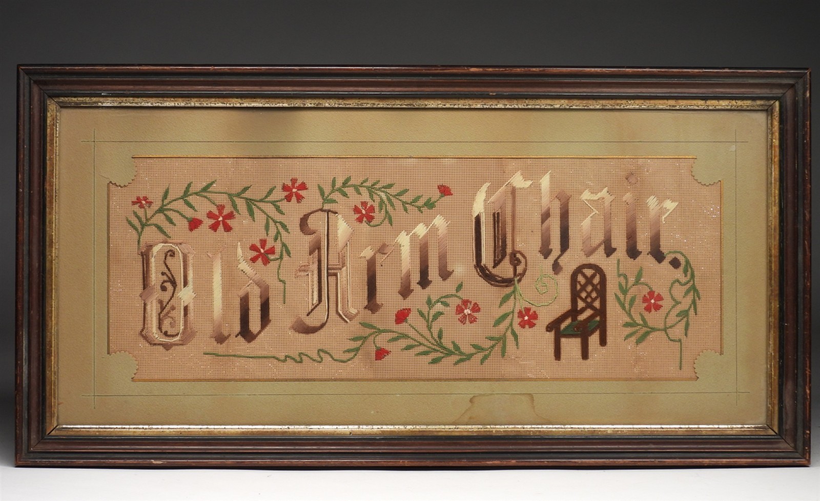 Antique C.1880\'s Victorian Pin Punch Needlepoint Sampler \