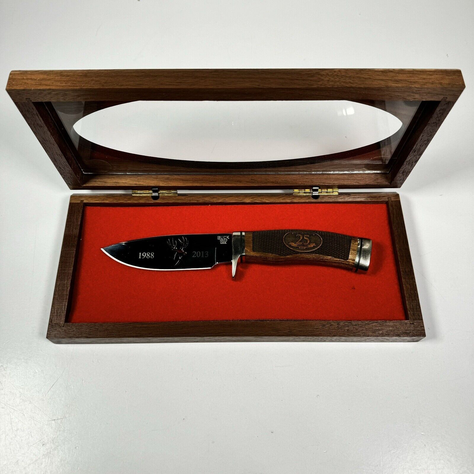Buck Knife 192 Cutout Mule Deer Foundation Etched Limited Edition Display Box