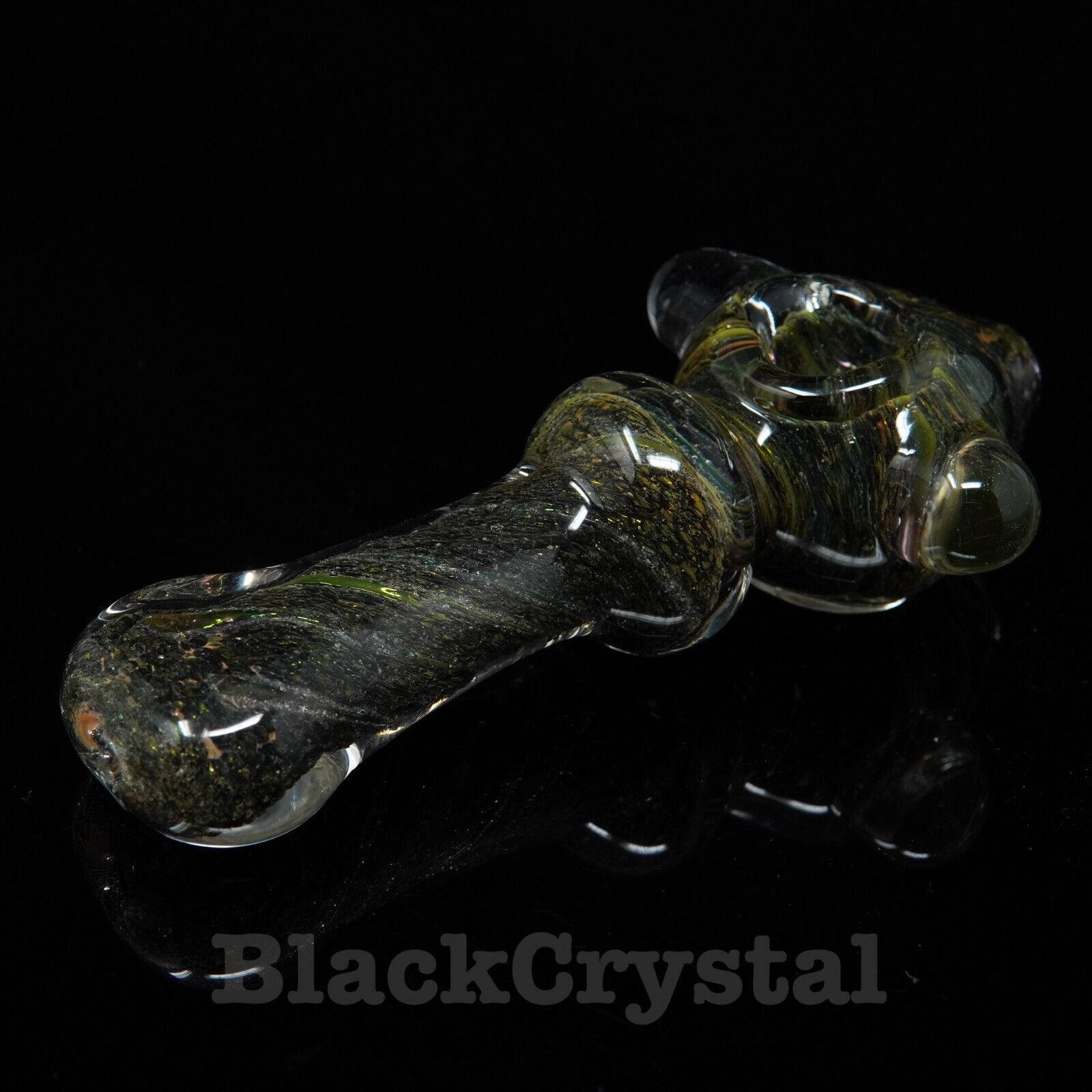 5.5 inch Handmade Heavy Thick Dark Black Marble Tobacco Smoking Bowl Glass Pipes