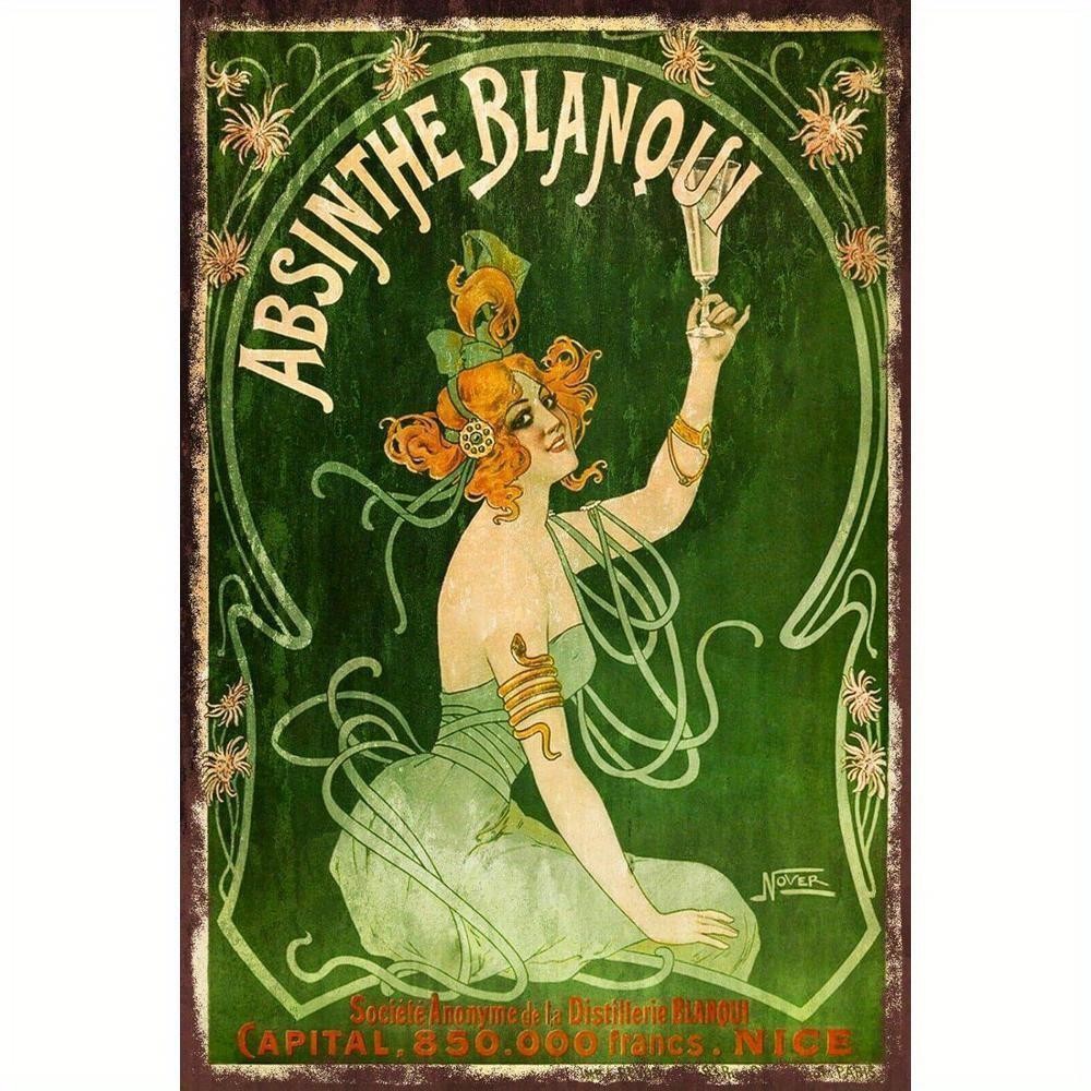 Classic Absinthe Blanqui Attractive Tin Metal Signs Home Décor 8x12