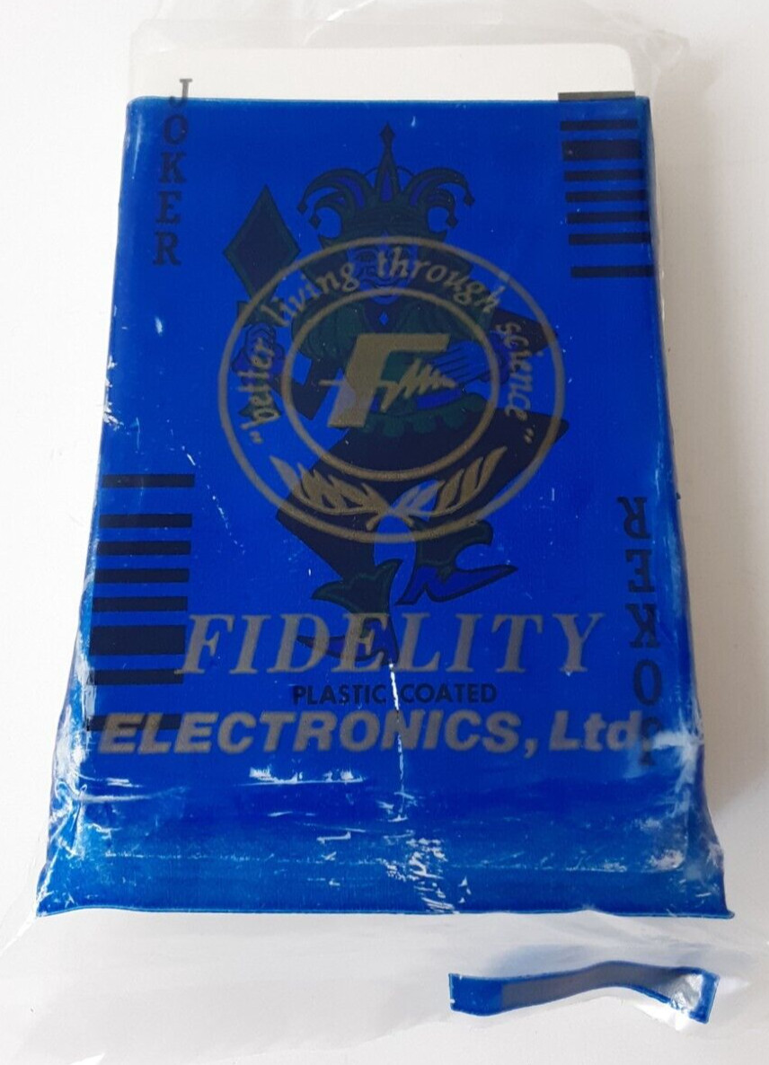 New Sealed Vintage FIDELITY Sound Electronics Bridge Challenger Playing Cards
