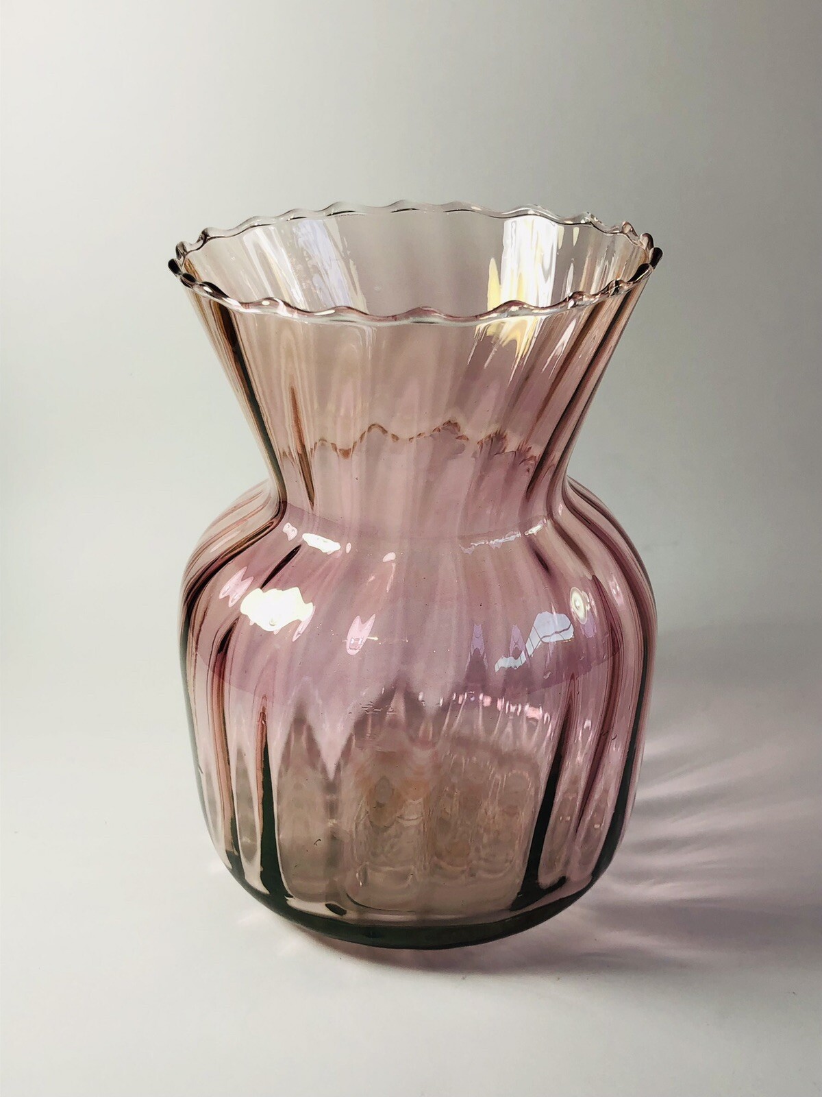 Gold Cranberry Glass Vase