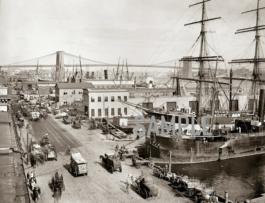 1901 NEW YORK CITY South Street Seaport 8.5x11 Photo