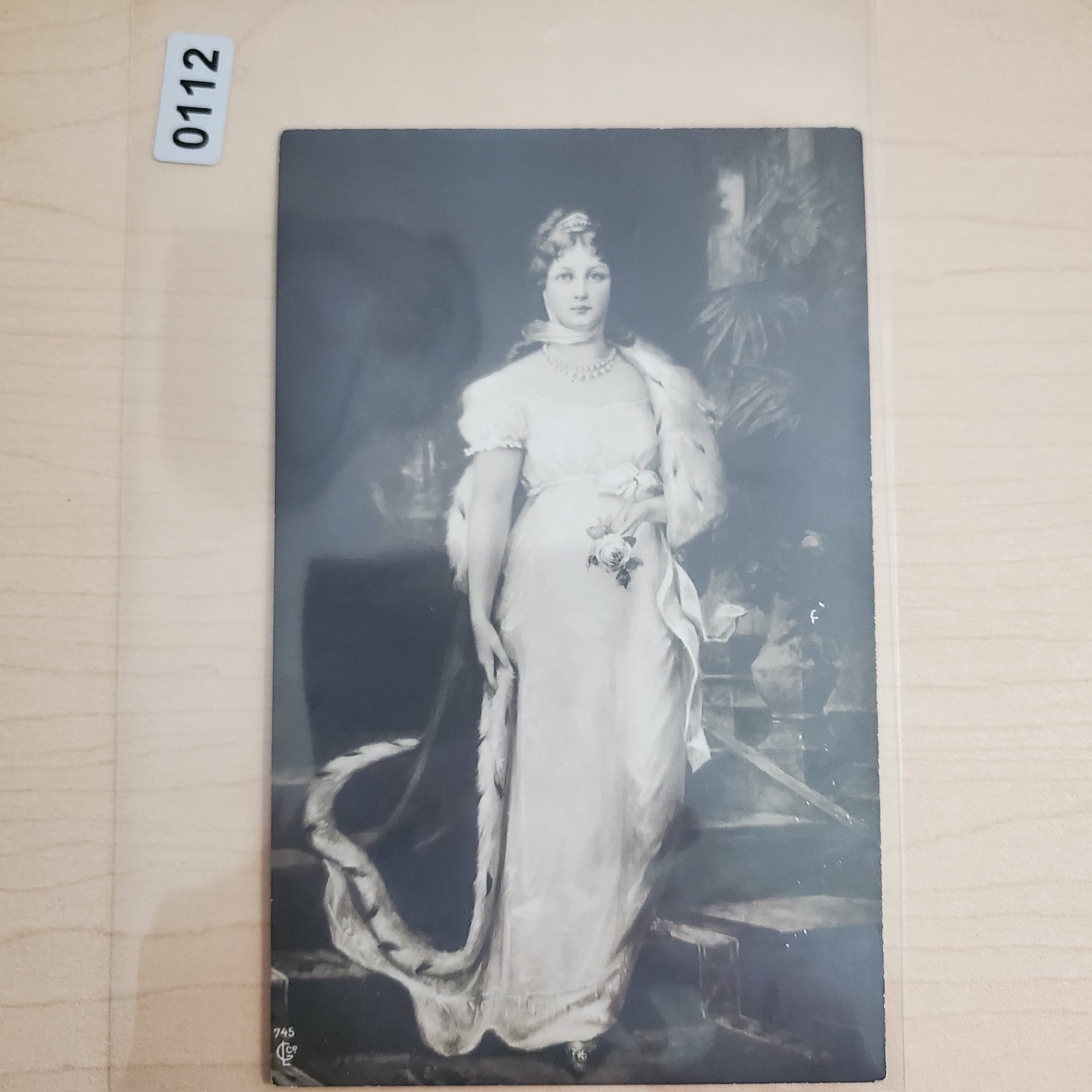 Vintage Real Photo Postcard Portrait Elegant Lady Gown Rotleben RPPC SKU #0112 Vintage Real Photo Postcard Portrait Elegant Lady Gown Rotleben RPPC SKU #0112