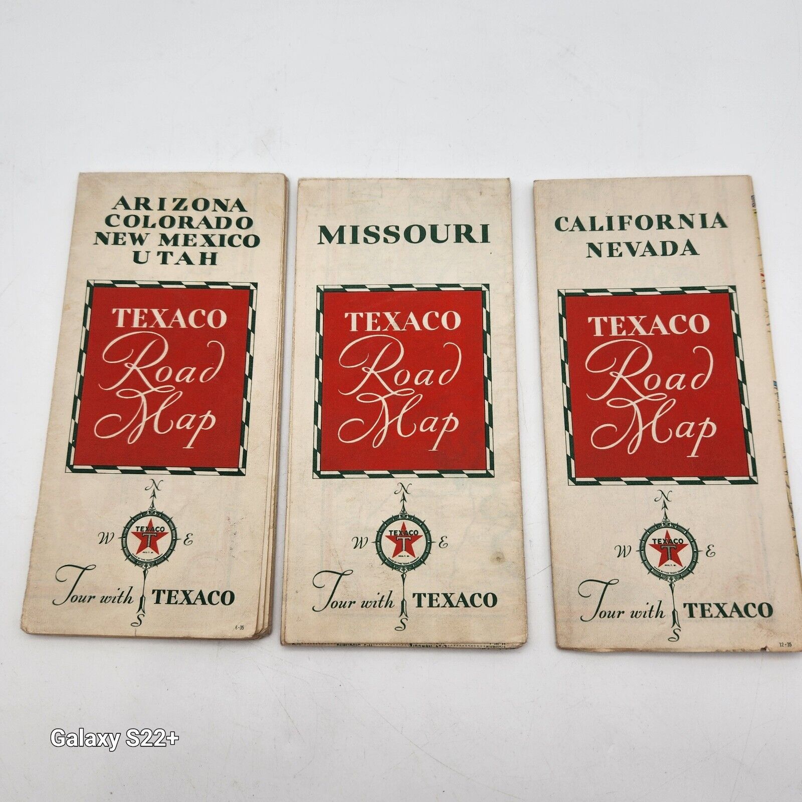Vintage Original 1940-60s Texaco Folding Road Map CA NV AZ CO NM UT MO