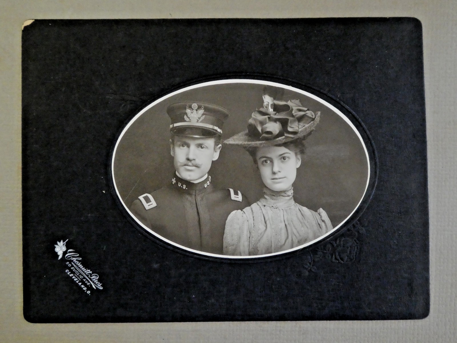 Vintage Spanish American War Military Photograph of a couple. (medical service)