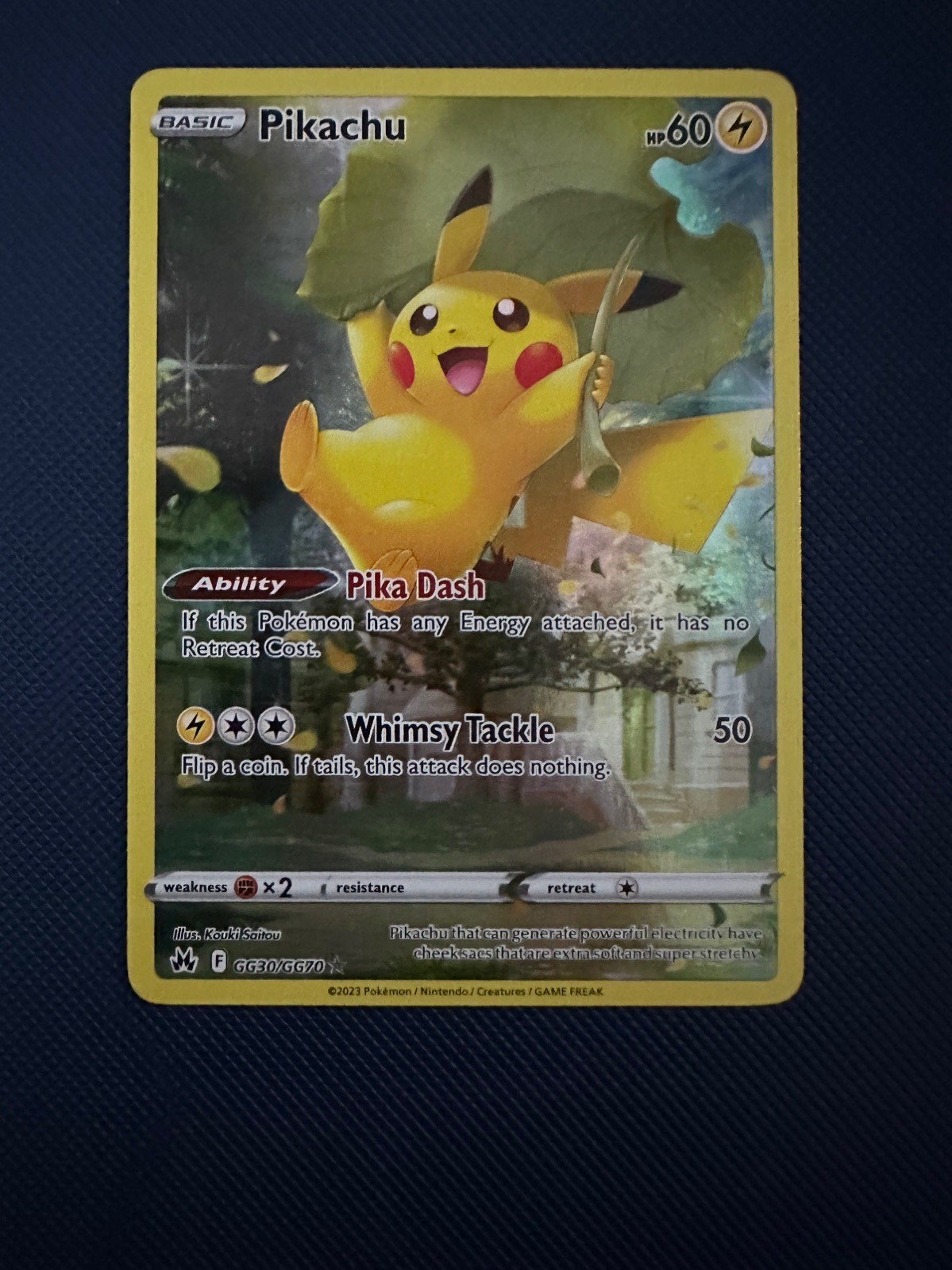 Pikachu GG30/GG70 Full Art Crown Zenith Galarian Gallery Pikachu GG30/GG70 Full Art Crown Zenith Galarian Gallery