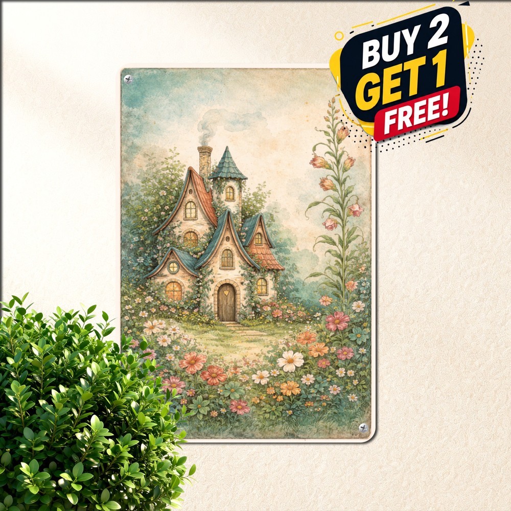 Vintage Cottage Metal Tin Sign Rust Proof Wall Art for Home 8x12 20260324 114255