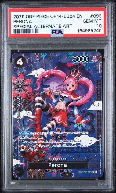 2026 ONE PIECE OP14-EB04-THE AZURE SEA'S SEVEN #093 PERONA PSA 10