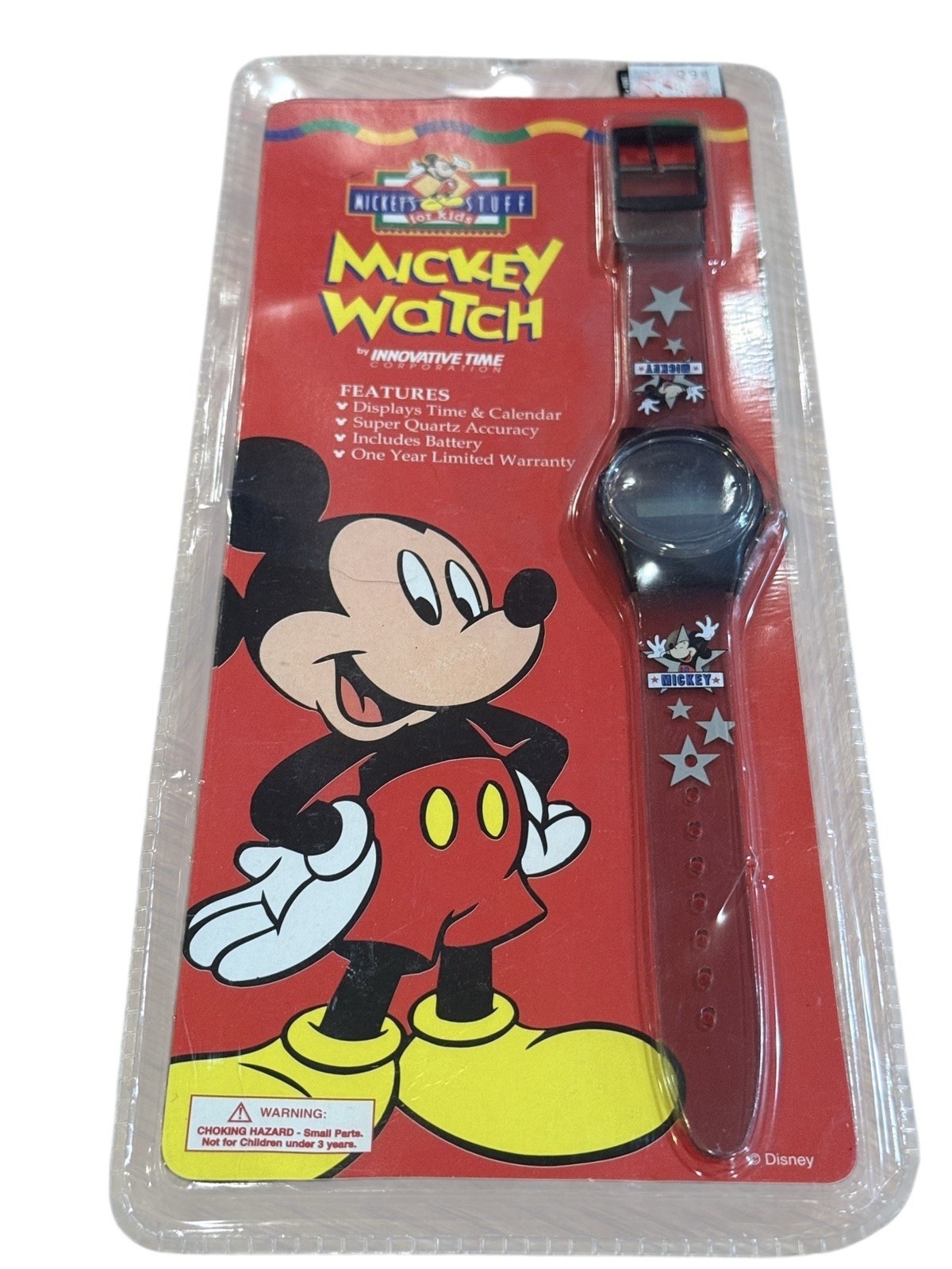 Vtg 1990s Disney Mickey’s Stuff for Kids Digital Watch NOS Sealed Quartz