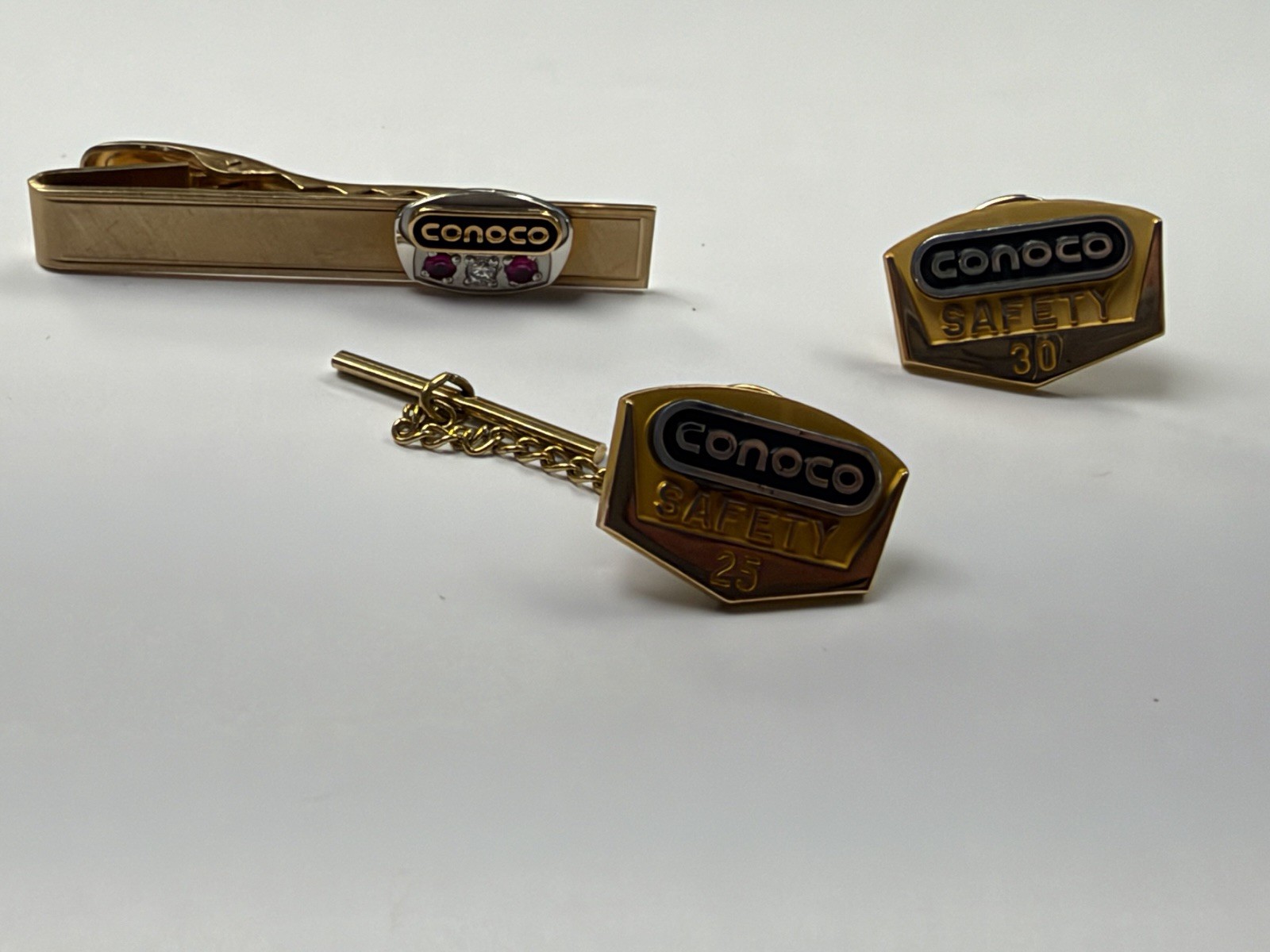 Vintage Conoco Pin Tie Tack- Tie Clip- Pin (-Lot Of Three-)