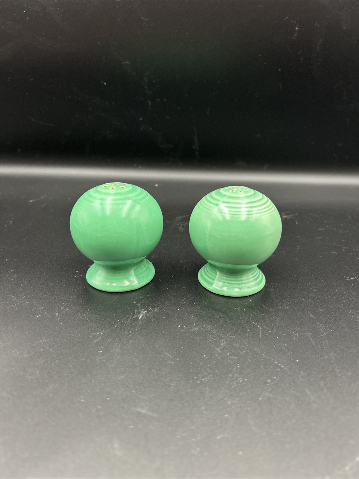 Vintage Fiesta Original Light Green Salt & Pepper Set ca. 1936-1951 OG40