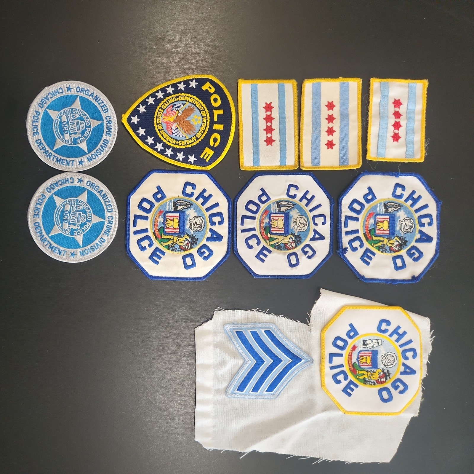 Vintage Obsolete Chicago Police Patches Lot Of 11 (A2)