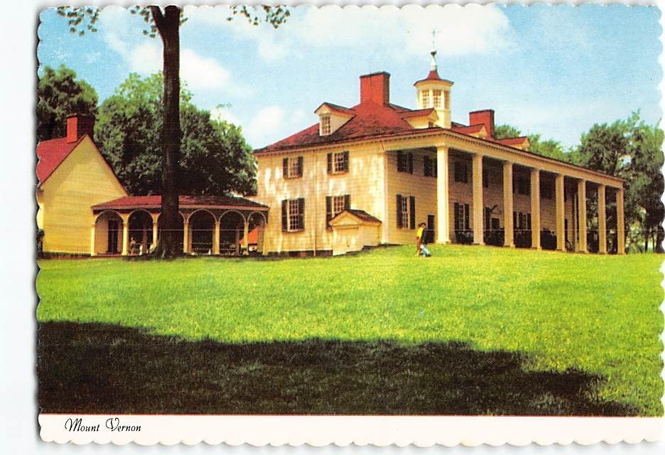 Postcard East Front Mount Vernon Virginia USA