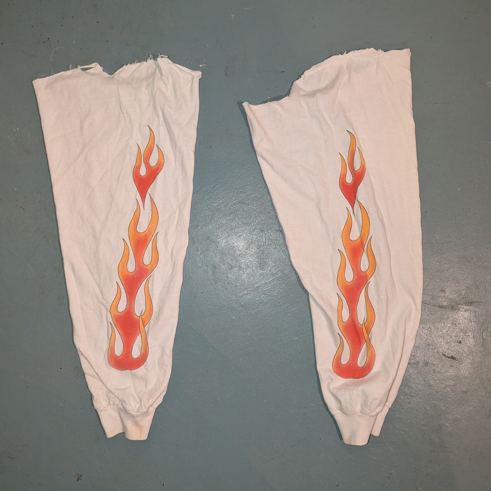 Vtg y2k Harley Davidson flame sleeves  white XL
