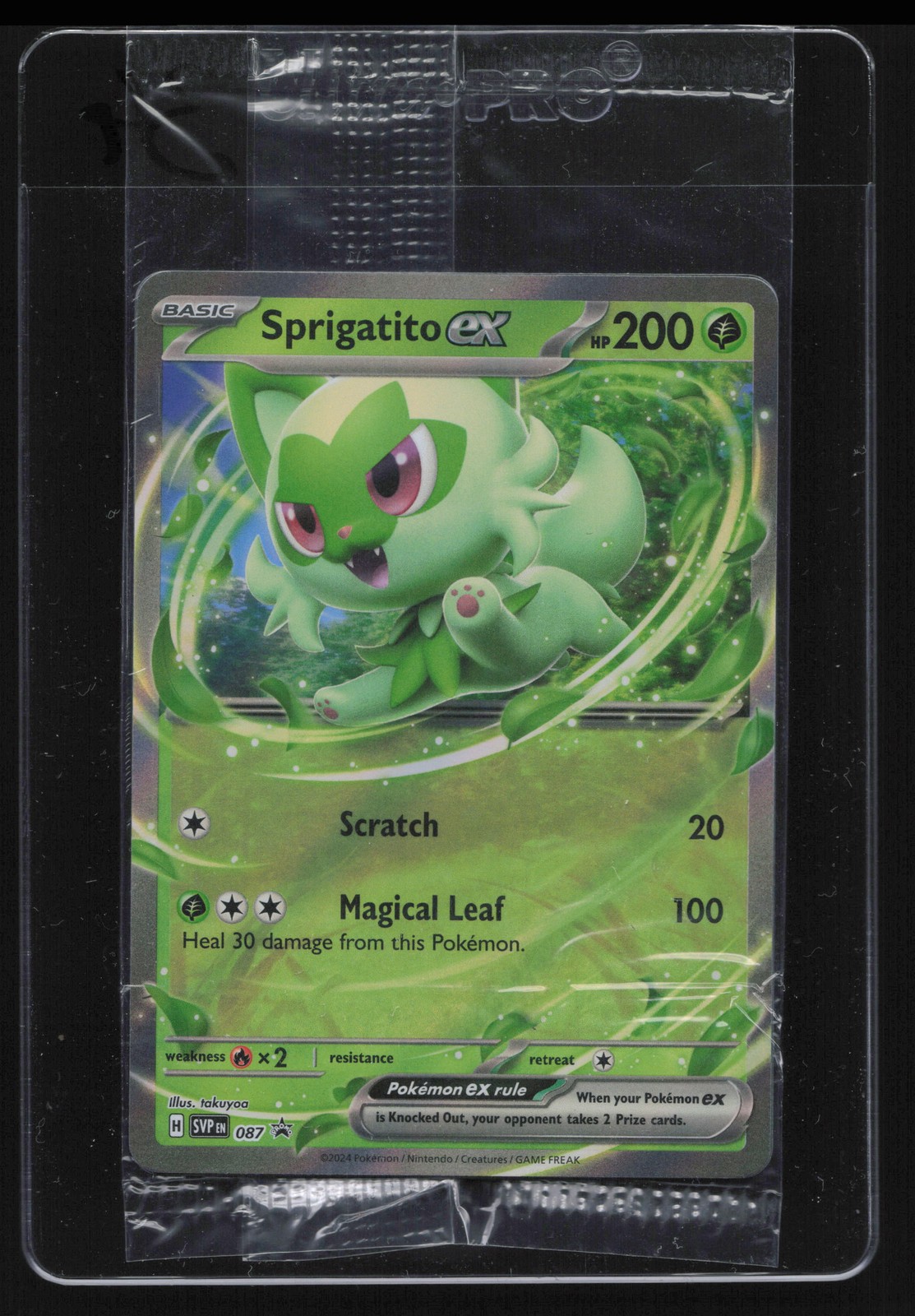 English NM Sprigatito ex 087 SVP Holofoil Pokemon SV: Scarlet & Violet Promo...
