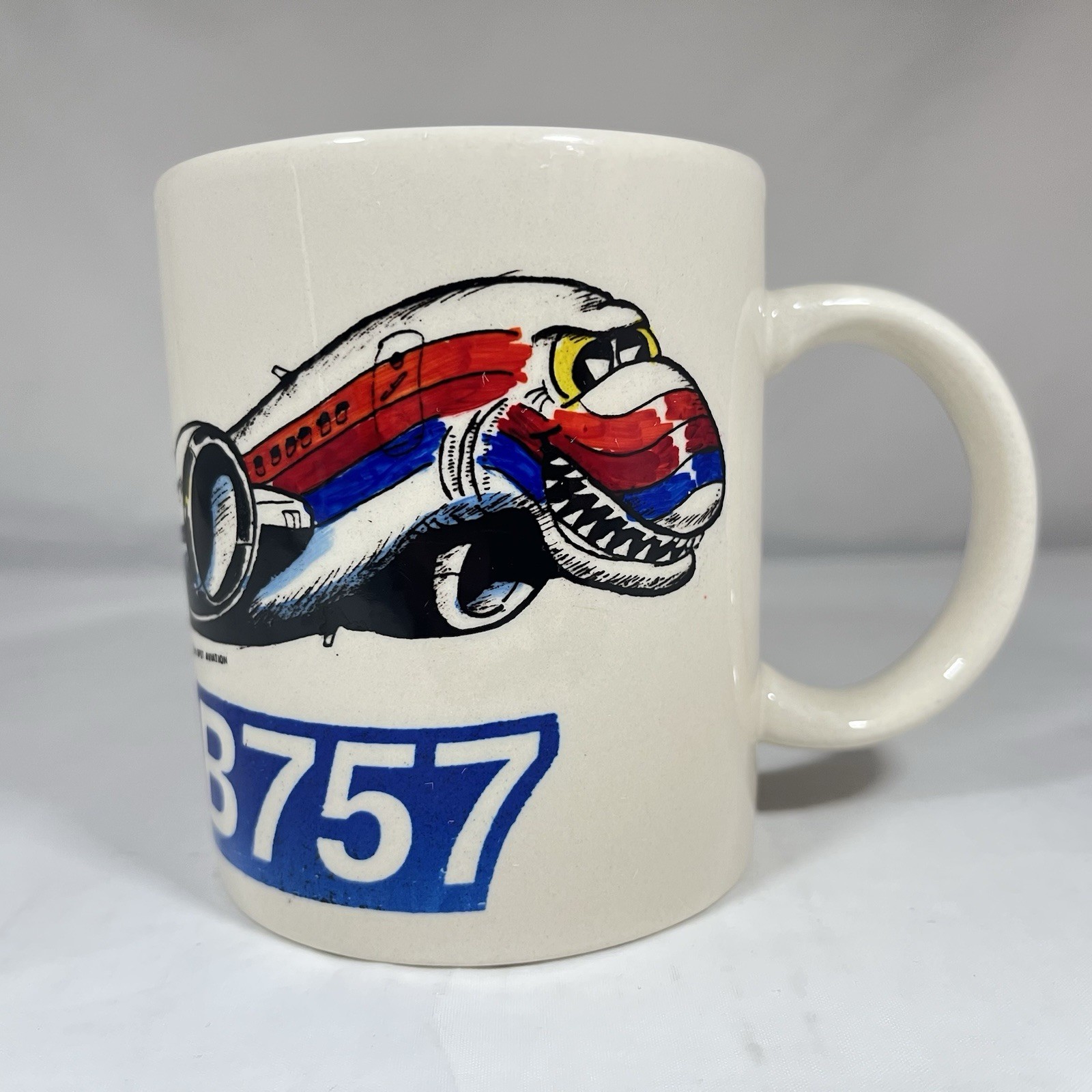 1991 United Airlines Boeing 757 Coffee Mug Graphic Airplane Spot Aviation